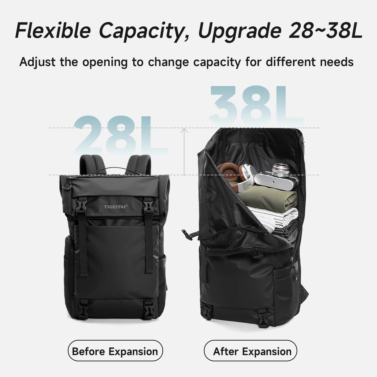 Waterproof Travel Backpack for Men | Expandable Business & School Bag