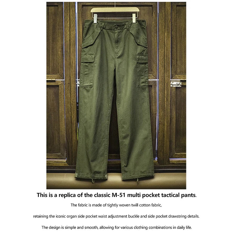 Men's Vintage Multi-Pocket Tactical Cargo Pants | All-Season Comfort