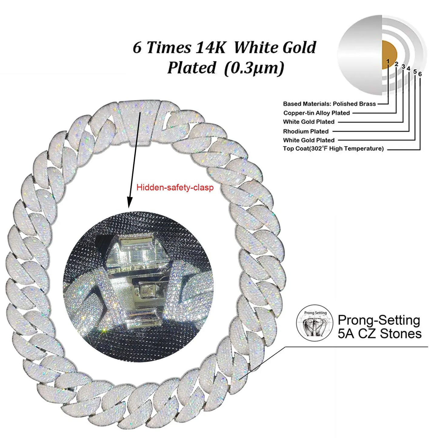 Luxury 24mm Diamond Chain Necklace | Iced Out Hip Hop Style