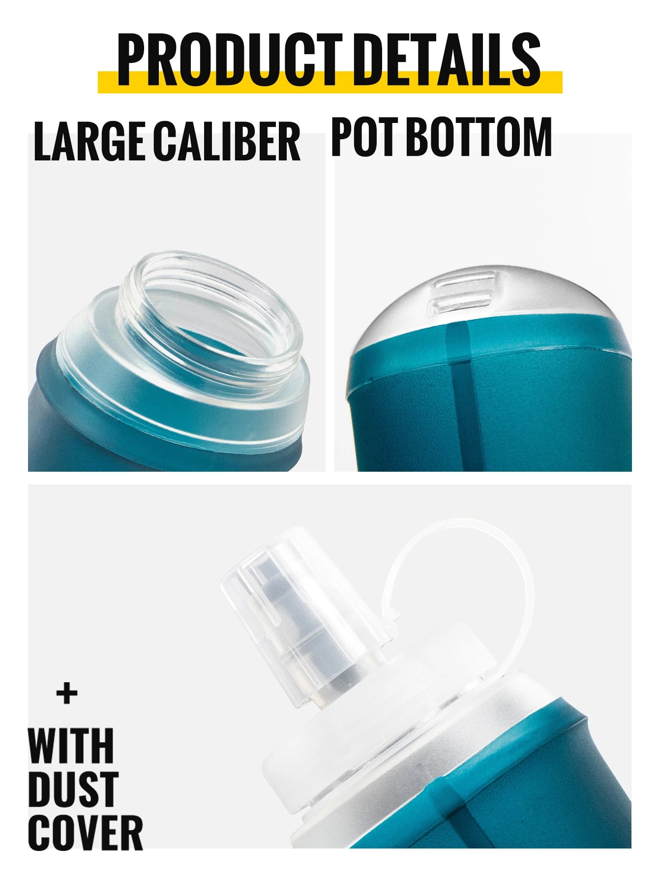 500ML Collapsible Sports Water Bottle | BPA-Free Soft Flask
