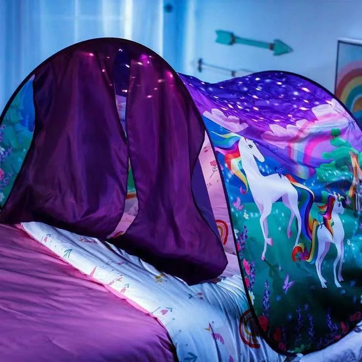Dream Tent with Light Show for Kids | Foldable Bed Tent