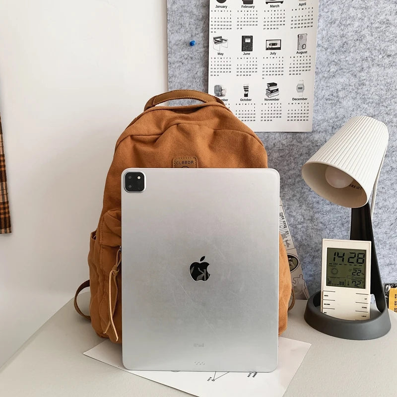 Casual Canvas Backpack for Students | Trendy Unisex College Bag