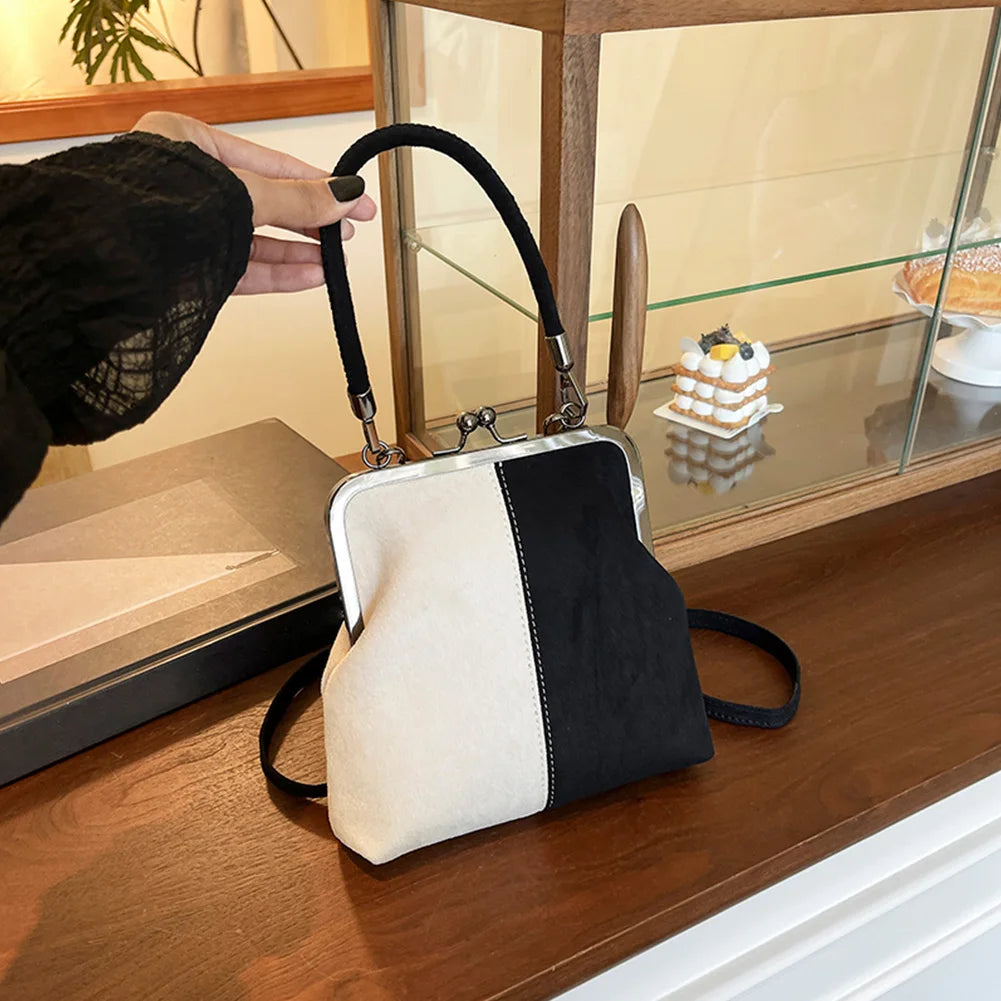 Bolso Bandolera Grande Vintage con Clip para Mujer | Elegante y Práctico