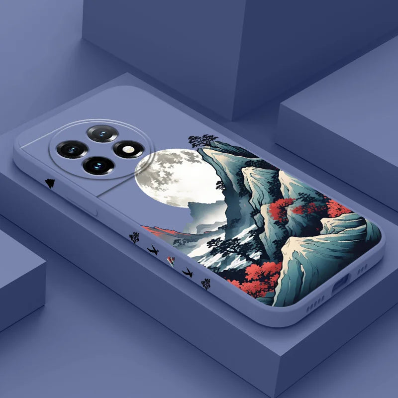 Smoke Mountain Phone Case For Oneplus 13 13R 12 12R 11 11R 10 10R 10T 9R 9RT 9 8T 8 7 7T Pro 5G Liquid Silicone Cover