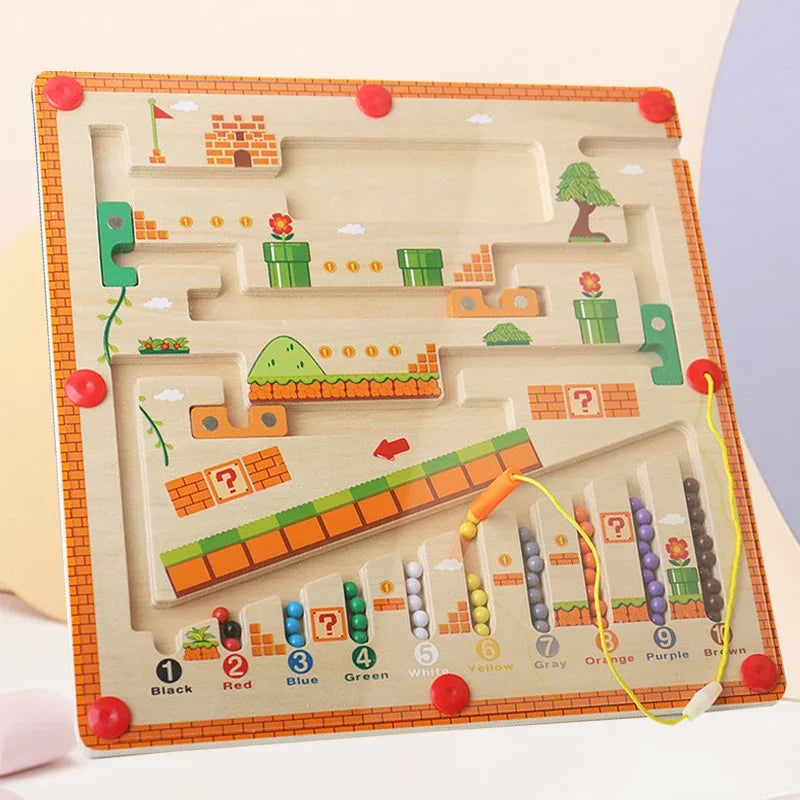 Magnetic Color and Number Maze Learning Toy for Kids | Educational Fun
