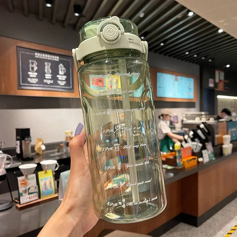 Large Capacity Sport Straw Water Bottle | Hydration Made Easy