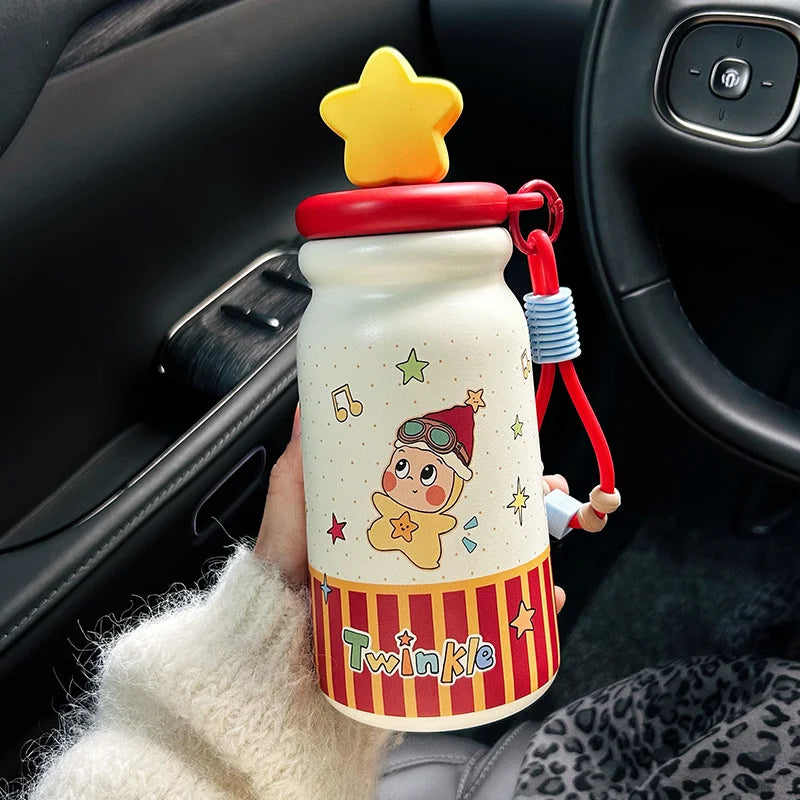 Cute Star Thermal Cup | Portable Stainless Steel Water Bottle