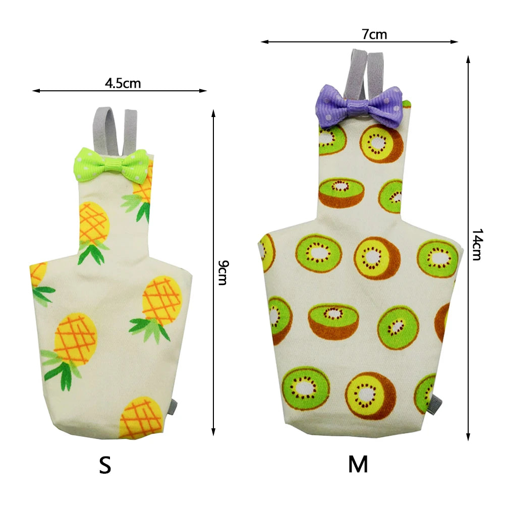 Cute Colorful Fruit Floral Bird Diaper | Washable Pet Flight Suit