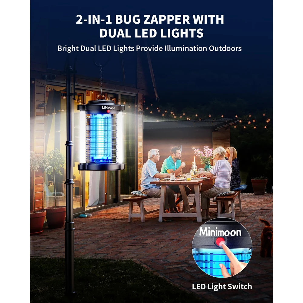 Powerful Outdoor Bug Zapper | Dual LED Mosquito Trap