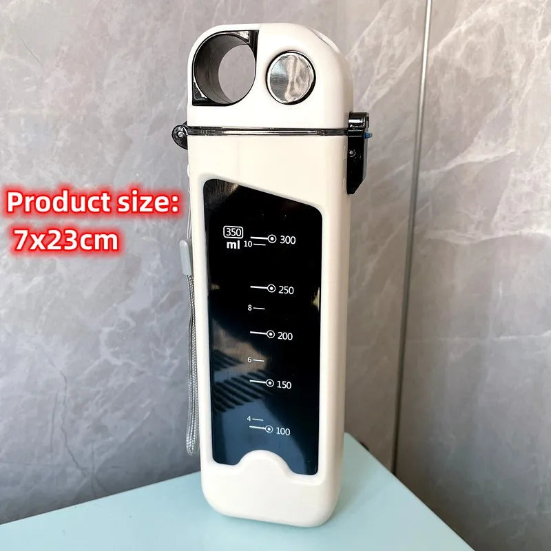 Cute Portable Plastic Straw Water Bottle | Eco-Friendly Design