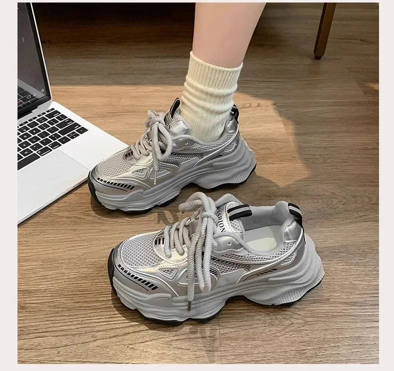 Fashionable Casual Platform Sneakers for Women | Comfortable Sports Shoes
