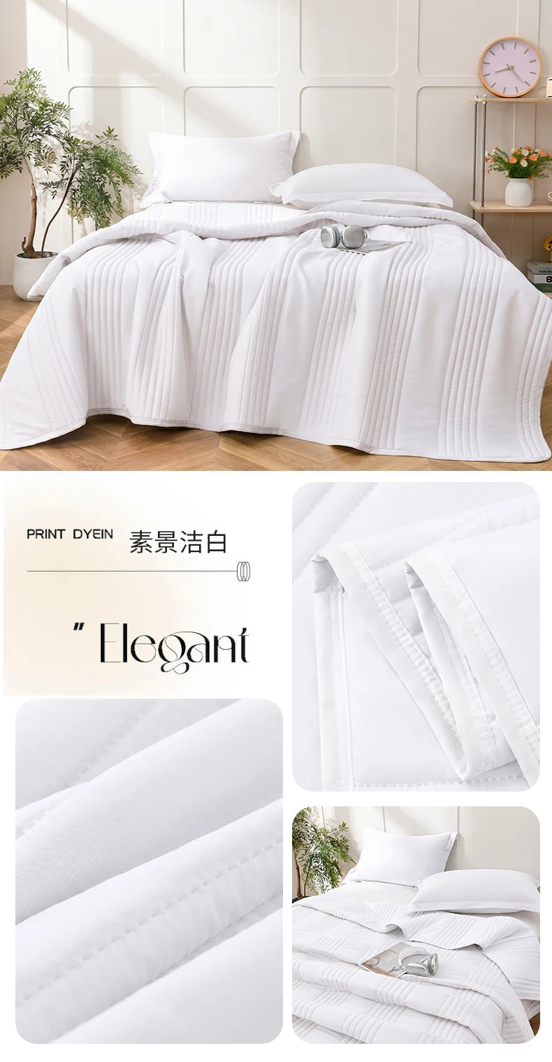 Lightweight Quilted Summer Blanket | Soft and Breathable Comforter
