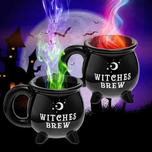 Witch Brew Coffee Mug | 350ml Black Cauldron Ceramic Cup