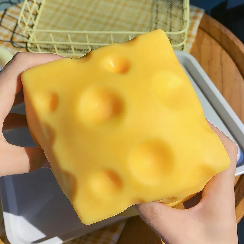 Extra Large Cheese Squeeze Toy | Stress Relief Fidget Ball