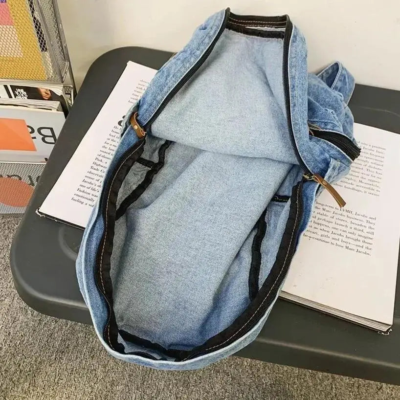 Trendy Denim Backpack for Students | Durable & Stylish Design