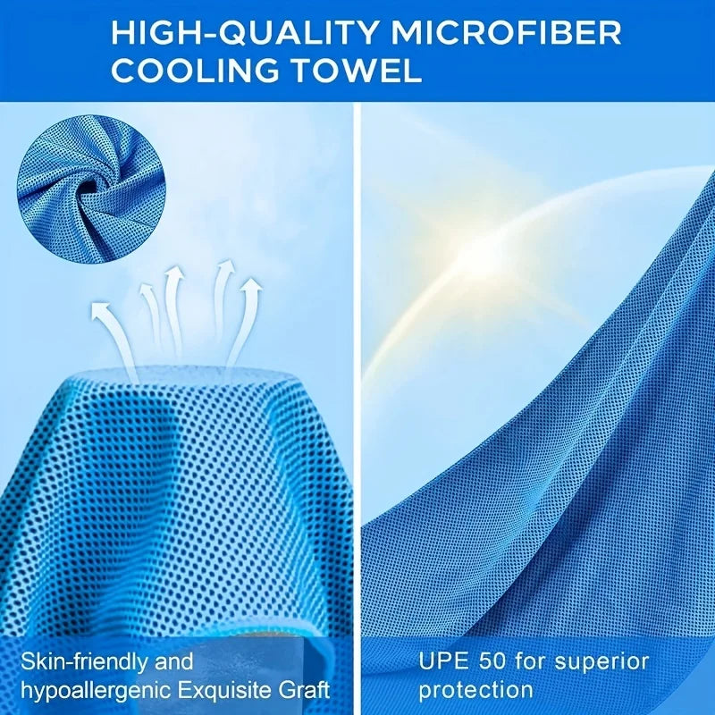 Cooling Hoodie Towel for Beach, Gym, and Sun Protection