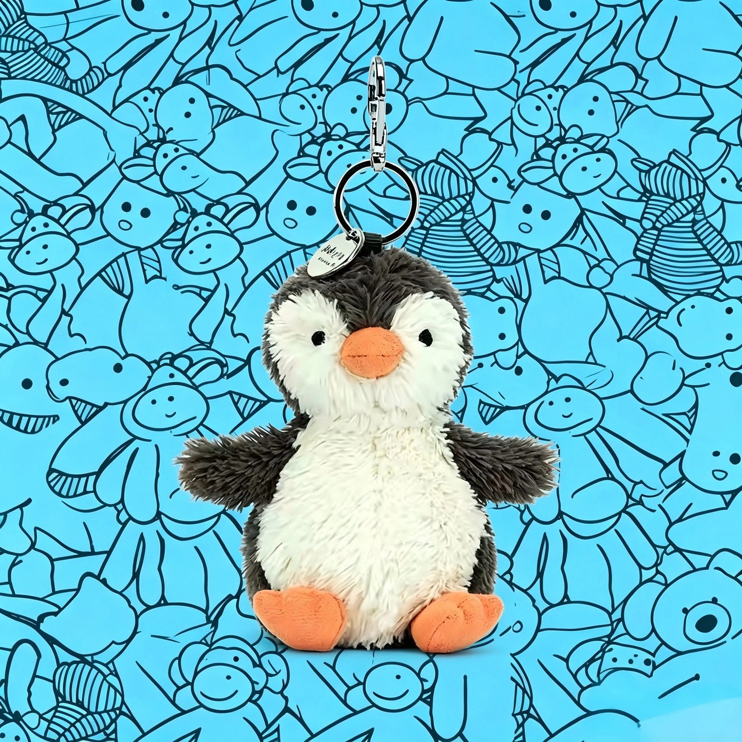 Cute White Dragon Plush Keychain | Soft Stuffed Animal Charm