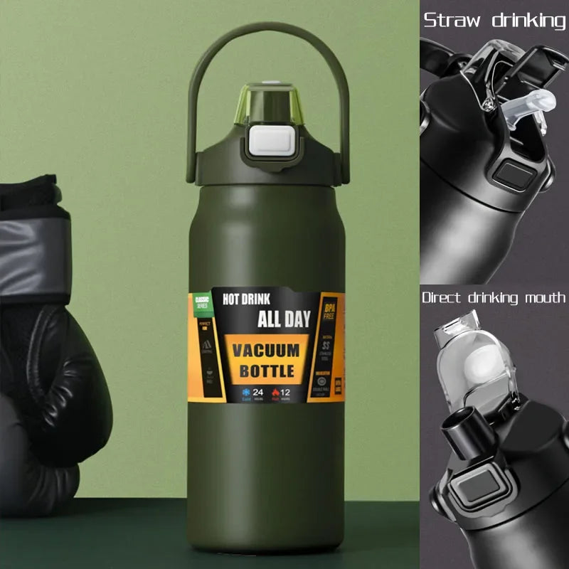 Large Capacity Insulated Stainless Steel Thermo Bottle | Portable Mug
