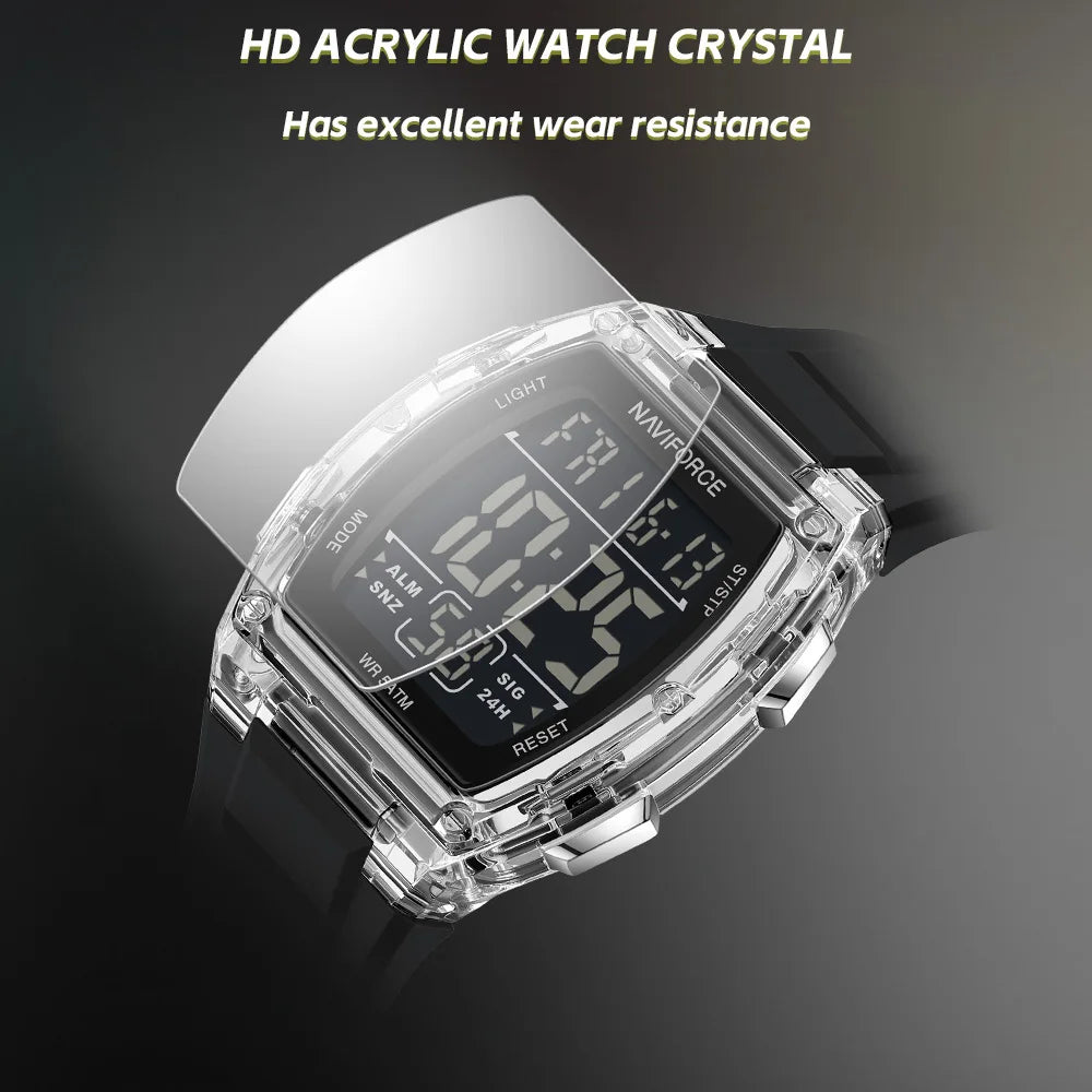 Luxury Digital Sport Watches for Men | Waterproof Silicone Band