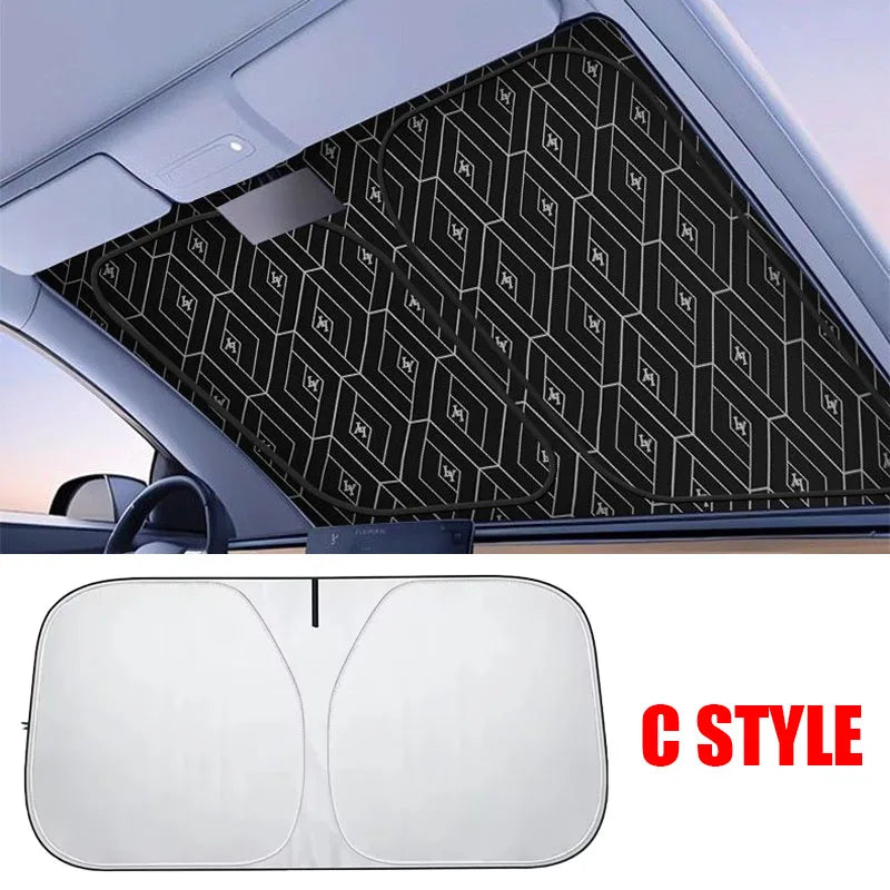 Folding Car Windshield Sun Shade Cover | UV Protection Visor