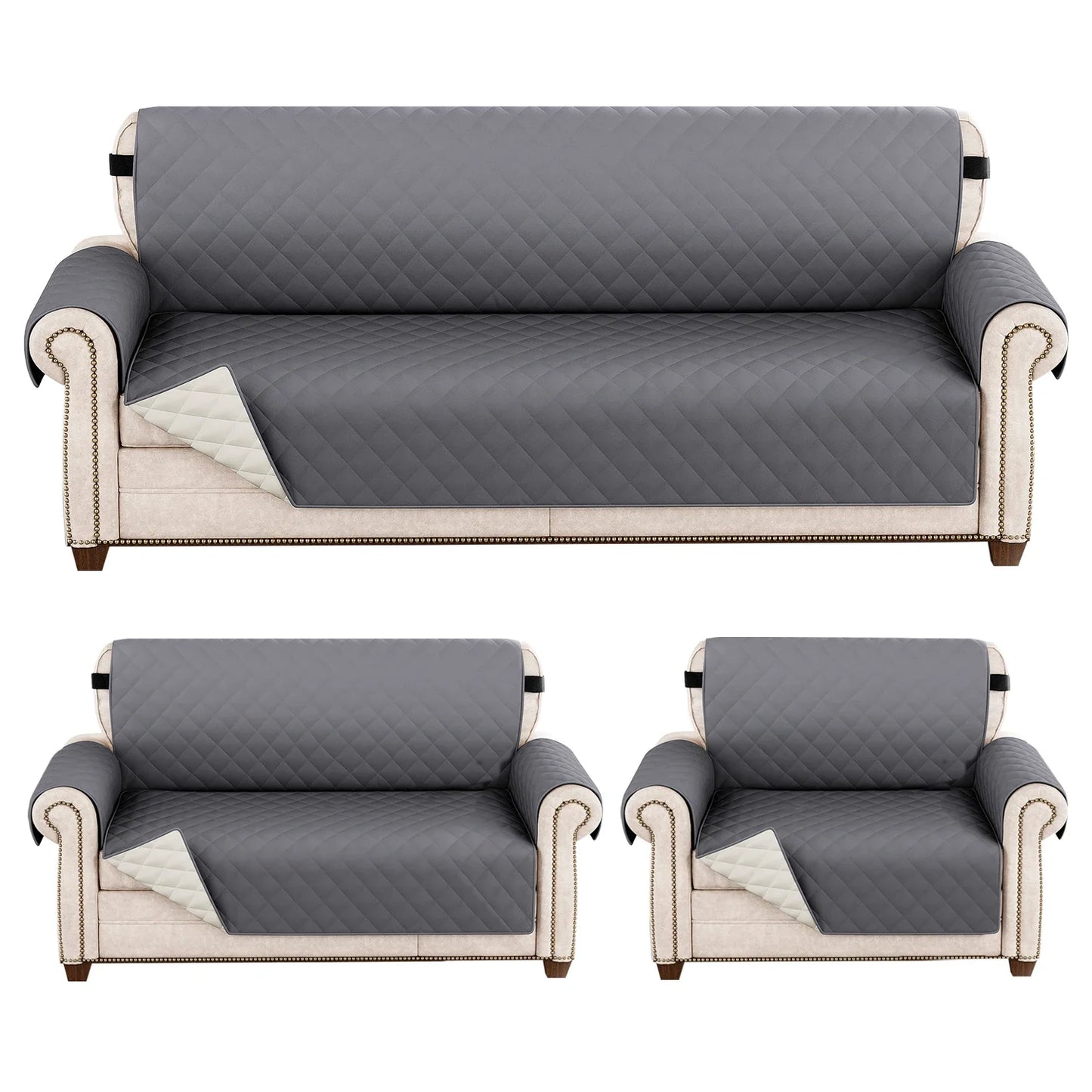 Waterproof Pet-Friendly Sofa Cover | Modern Diamond Pattern Slipcover