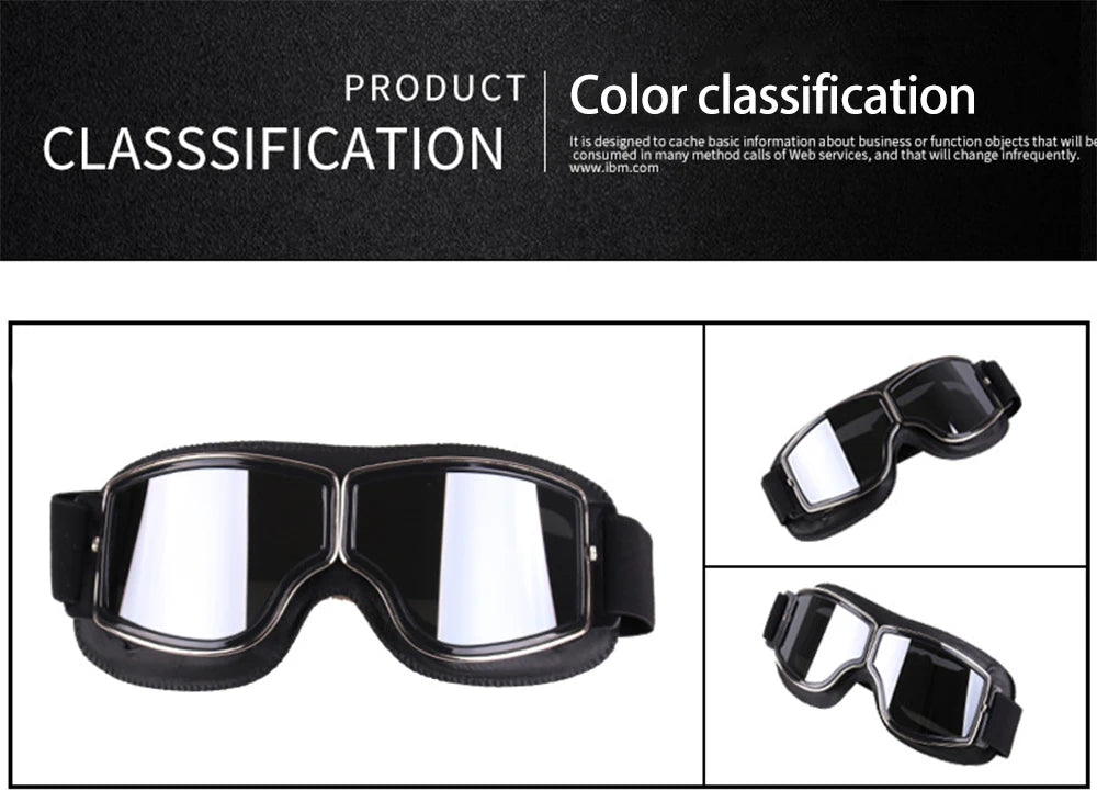 Retro Windproof Motorcycle Glasses | Foldable Sunglasses