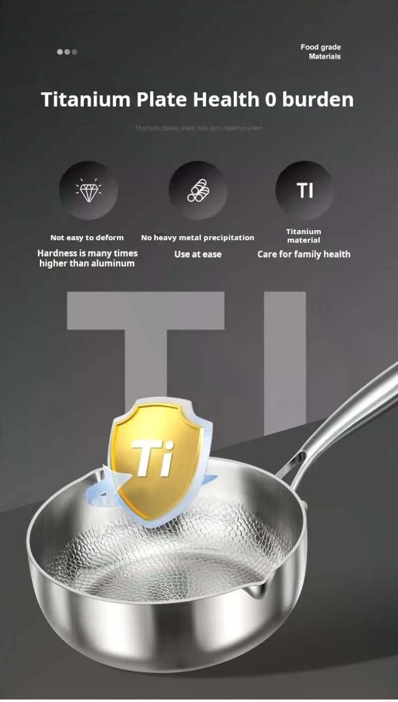 Pure Titanium Non-Stick Small Milk Pot | Ideal Baby Food Cookware