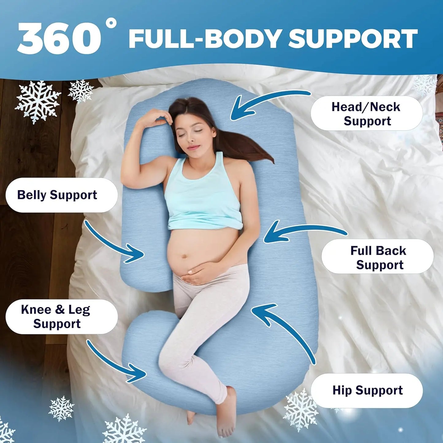 V C U Shaped Full Body Pregnancy Pillow for Ultimate Comfort