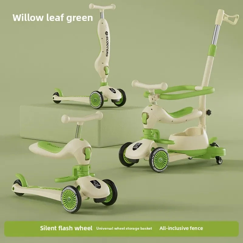 Foldable 3-Wheel Kids Scooter | Portable Musical Fun for Children