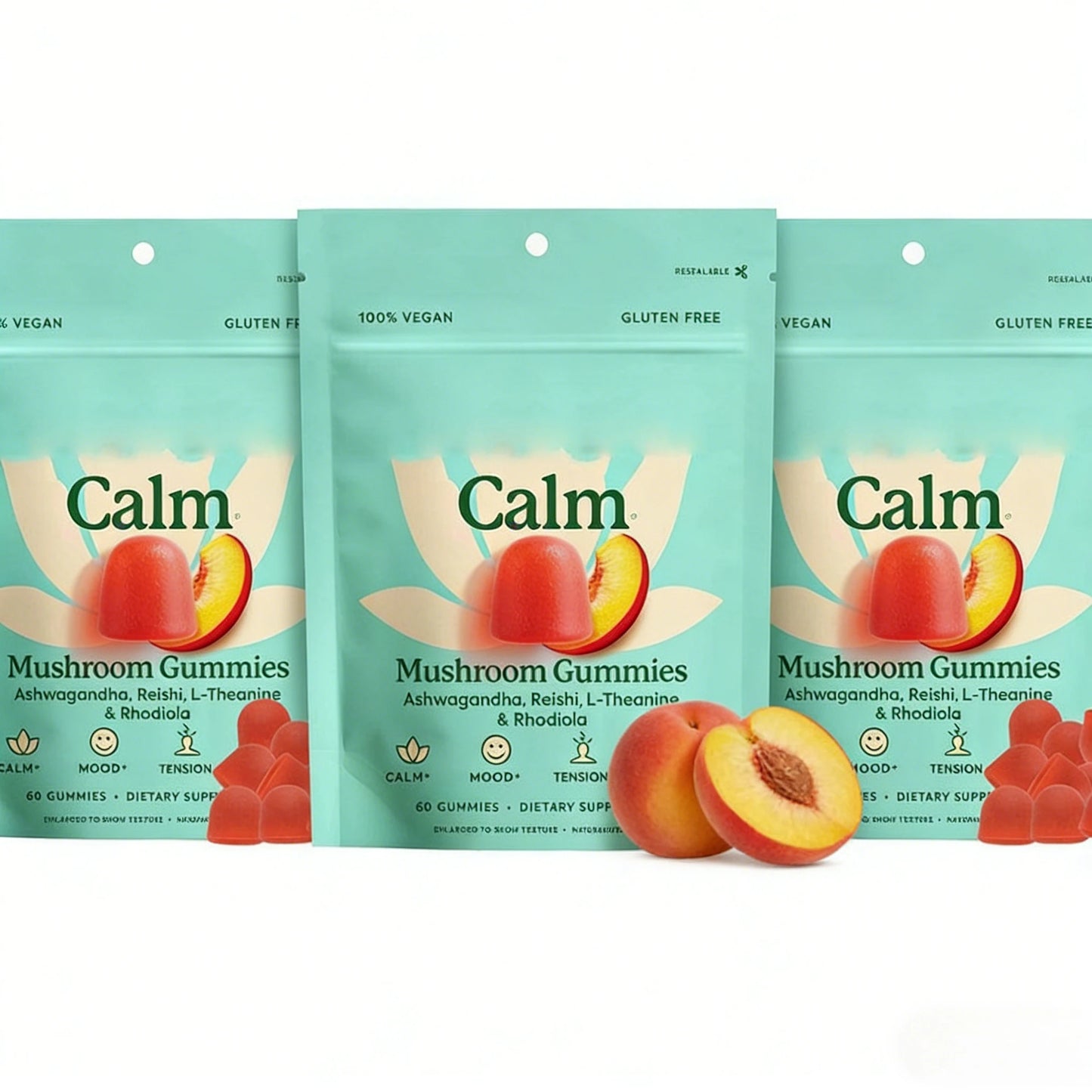 Natural Ashwagandha Mushroom Gummies | Stress Relief & Mood Boost