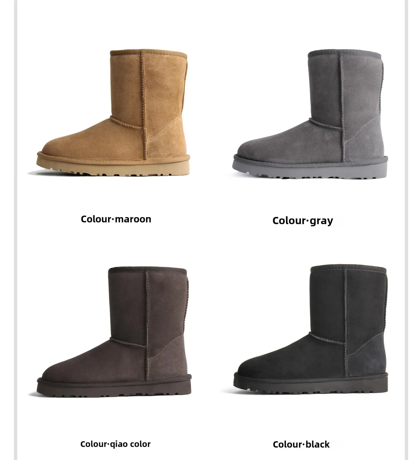 Women's Sheepskin Wool Snow Boots | Warm Winter Ankle Boots