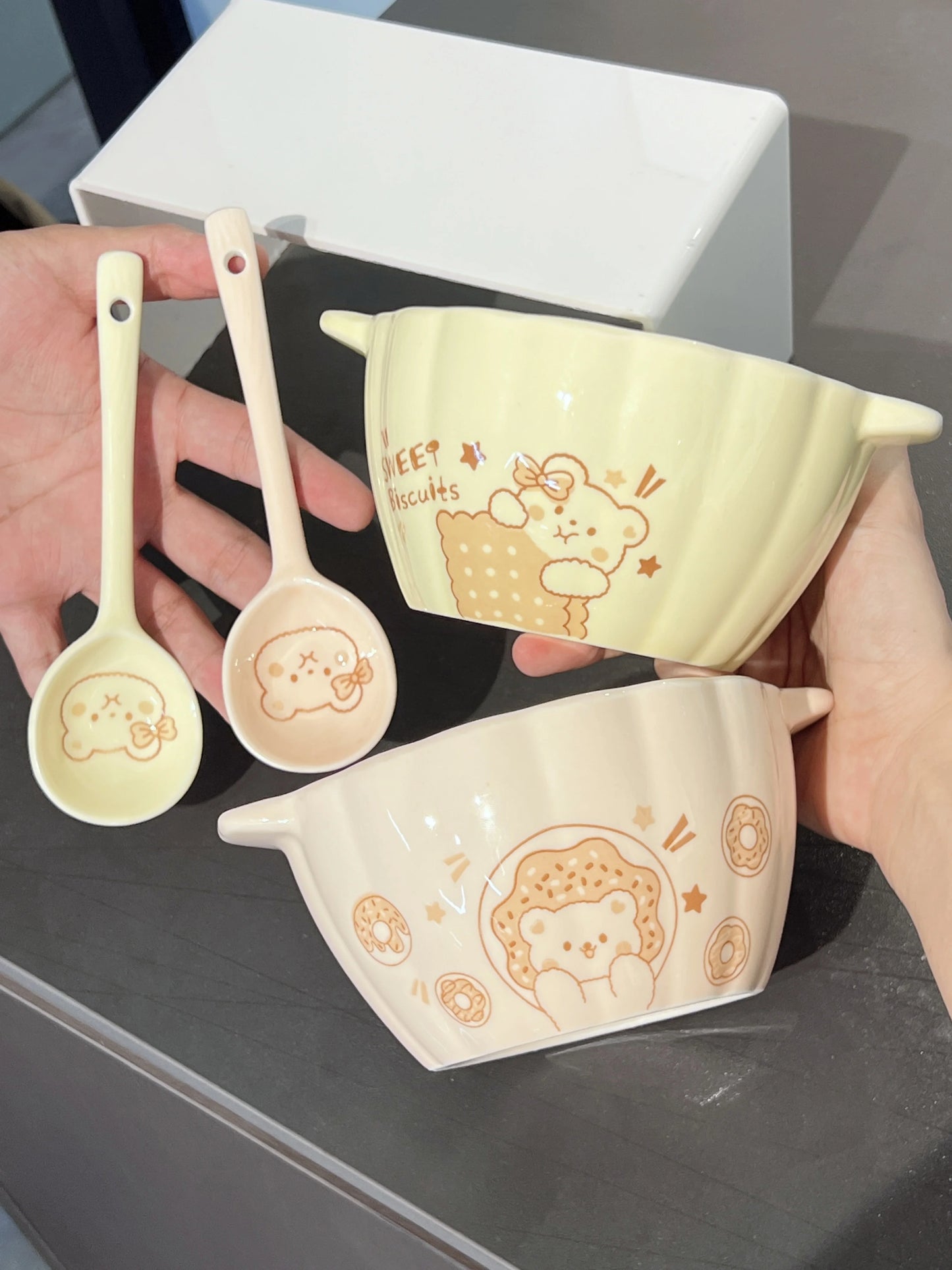 Cute Pumpkin-Shaped Ceramic Bowl Set | Perfect for Salads and Soups