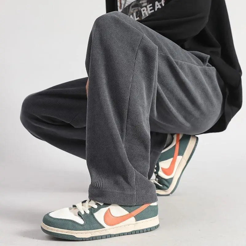 Men's Corduroy Fleece Pants | Warm Casual Trousers for Winter