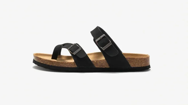 Men's Non-Slip Slippers with Cork Metal Buckle | Waterproof Outdoor Wear