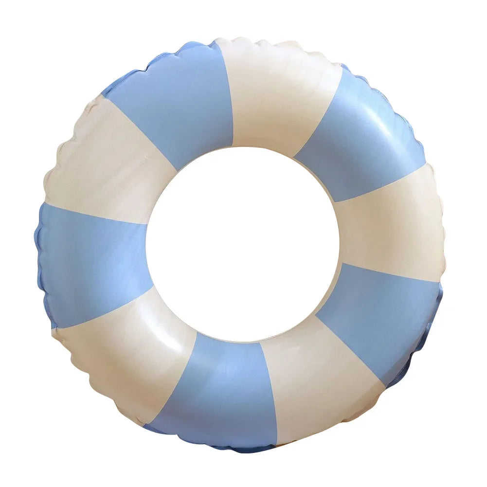 Classic Striped Inflatable Swimming Ring | Perfect Pool Float