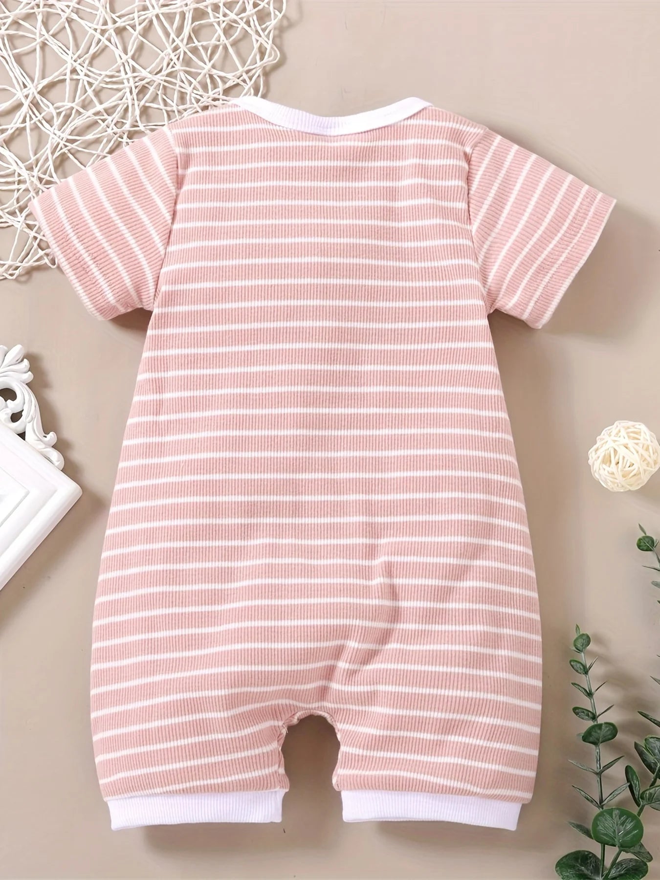 Summer Baby Stripe Short Sleeve Onesie | Color Block Romper Suit