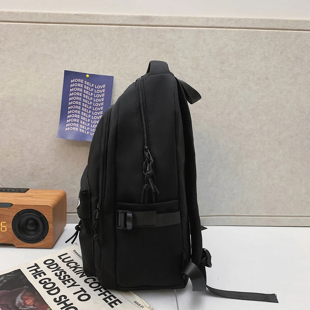 Large Capacity Solid Color Backpack for Students | Travel Ready