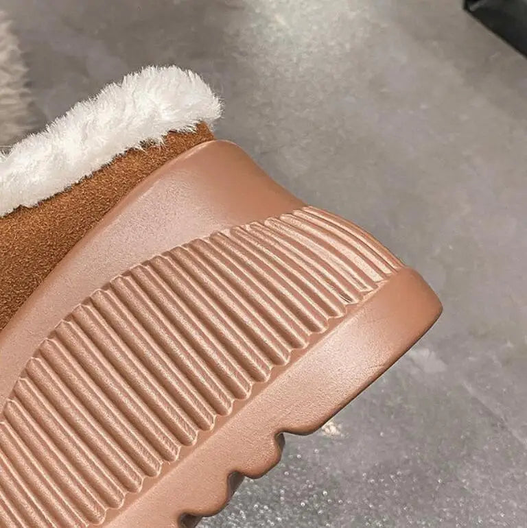 Women's Platform Fur Slippers | Cozy Stylish Winter Mules