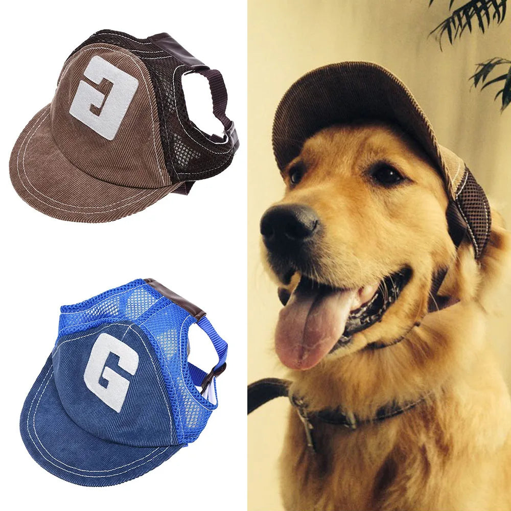 Dog Sunscreen Hat | Adjustable Baseball Cap for Outdoor Fun