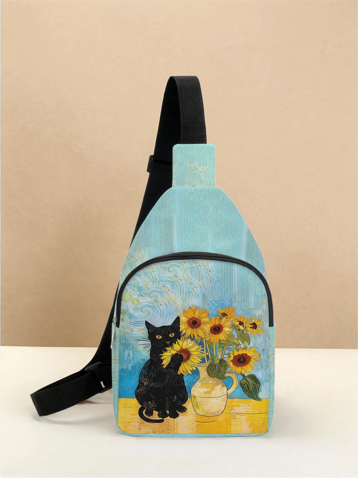 Multifunctional Cat Pattern Chest Bag | Lightweight Travel & School