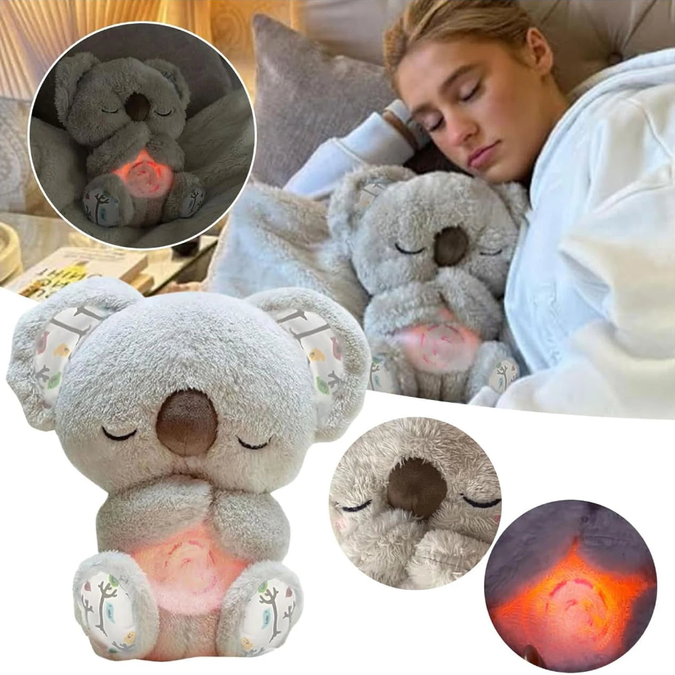Animal de Peluche Koala que Respira | Juguete Relajante y Confortable