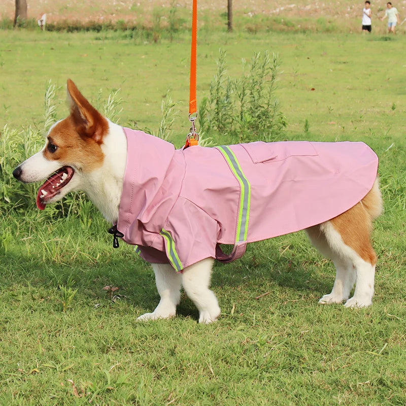 Large Dog Raincoat | Waterproof Reflective Cloak for Pets