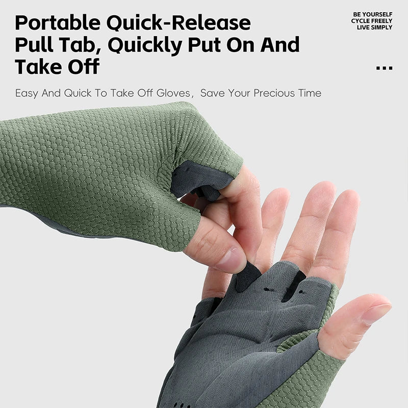 Comfortable Fingerless Cycling Gloves | Shockproof & Breathable
