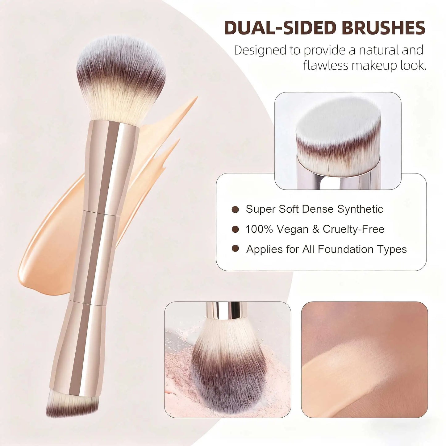 20-Piece Double Ended Makeup Brush Set for Flawless Application