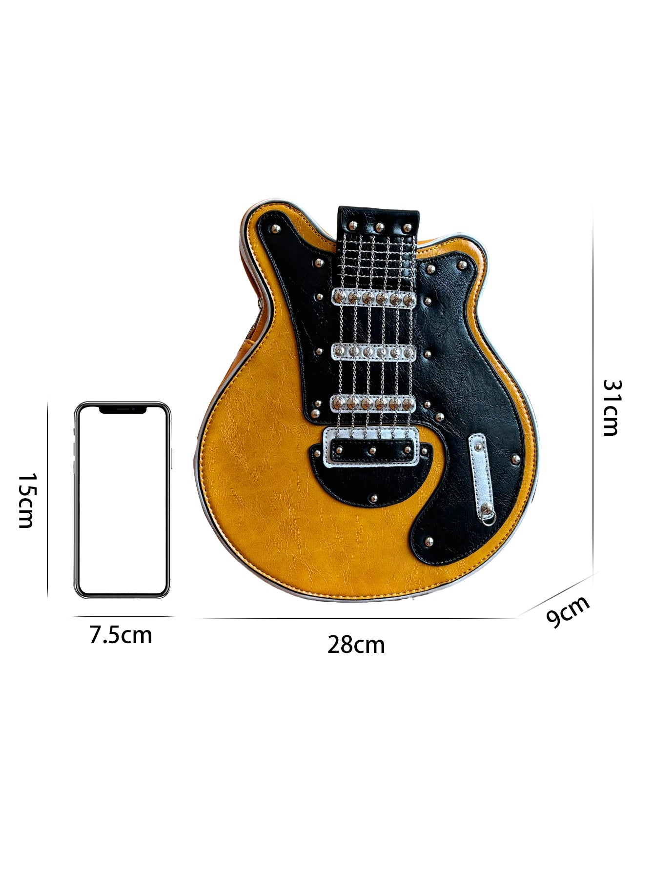 Creative Retro Guitar Shape Bag | Stylish Messenger Shoulder Bag