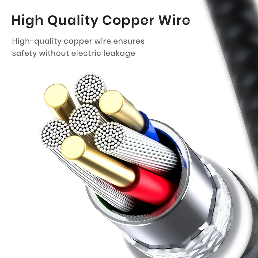 Fast Charging Micro USB & USB Type C Cable with Digital Display