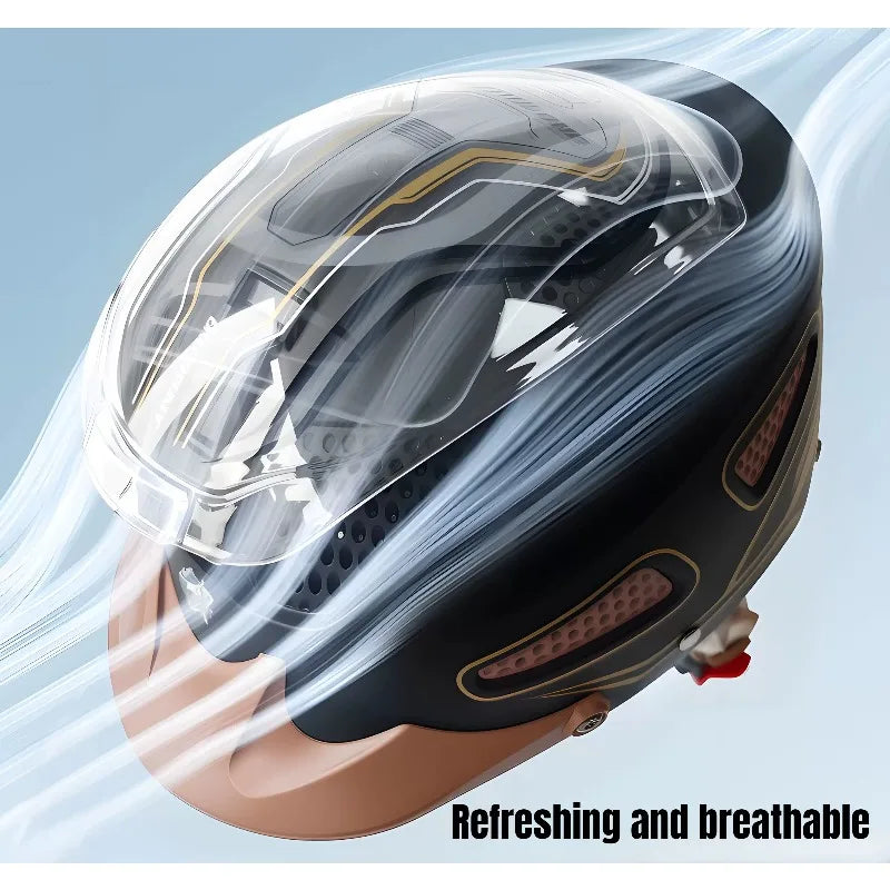 Summer Breathable Electric Motorcycle Helmet | Open Face Design