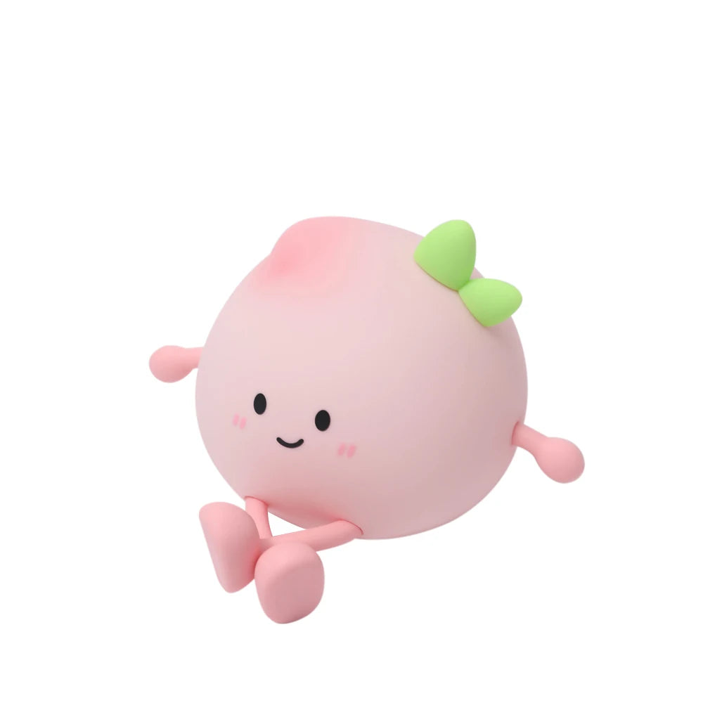 Adorable Peach-Shaped LED Night Light | Rechargeable Nursery Decor