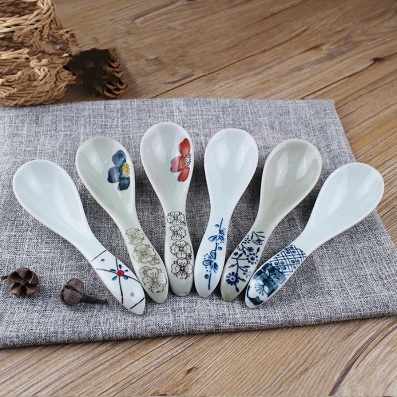 Japanese-Style Ceramic Multi-Function Spoon | Retro Kitchenware