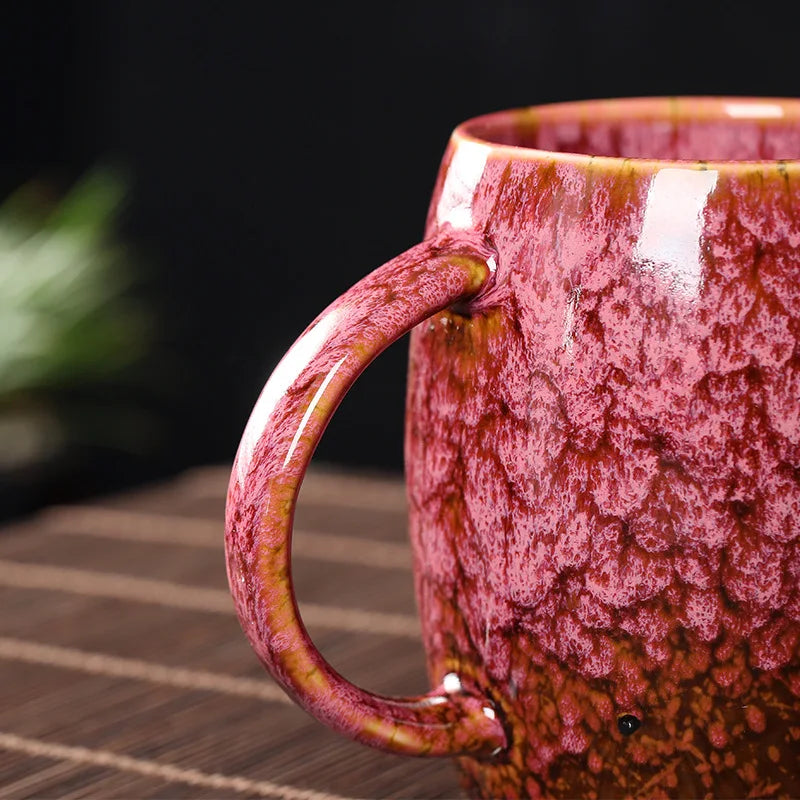 High-Capacity Ceramic Coffee Cup | Vintage Japanese Drinkware